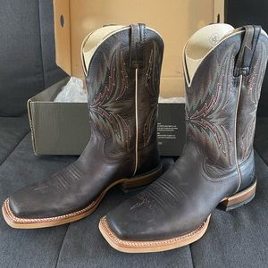 Ariat Hybrid Rancher Western Performance Boot in Brown Oiled Rowdy, Mens 9.5.